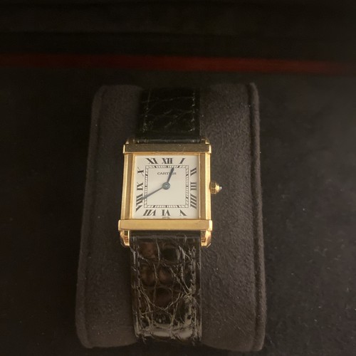Vintage  Cartier Tank Chinoise 8105 18K Yellow Gold  23mm
