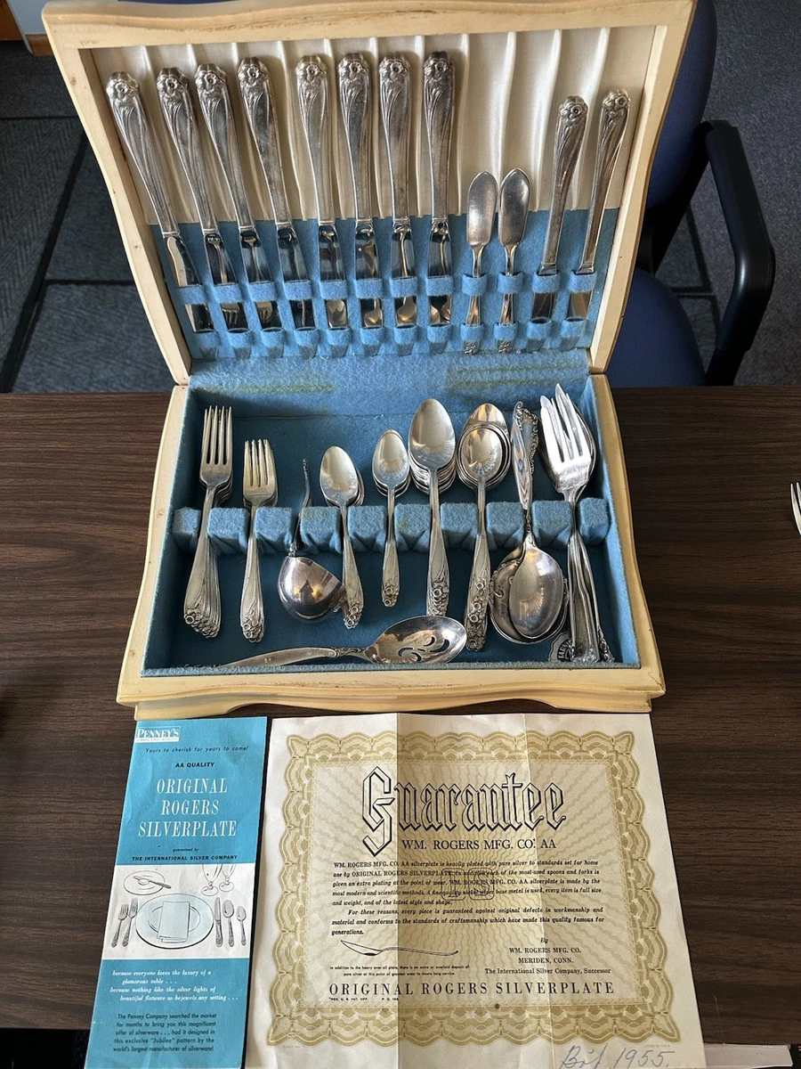 Wm. Rogers Silverware Antique US Silver-Plated Flatware for sale