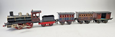 Locomotive de train Märklin échelle 1 et 3 x wagons fonctionnent. Mouvement s...