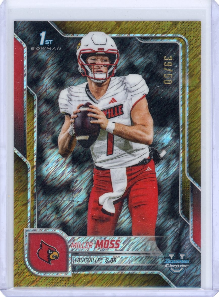 2025 Bowman U Chrome Miller Moss Gold Shimmer /50 #141 1st Bowman