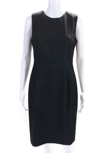 Calvin Klein Womens Sleeveless Midi Sheath Dress Dark Denim Blue Size 6