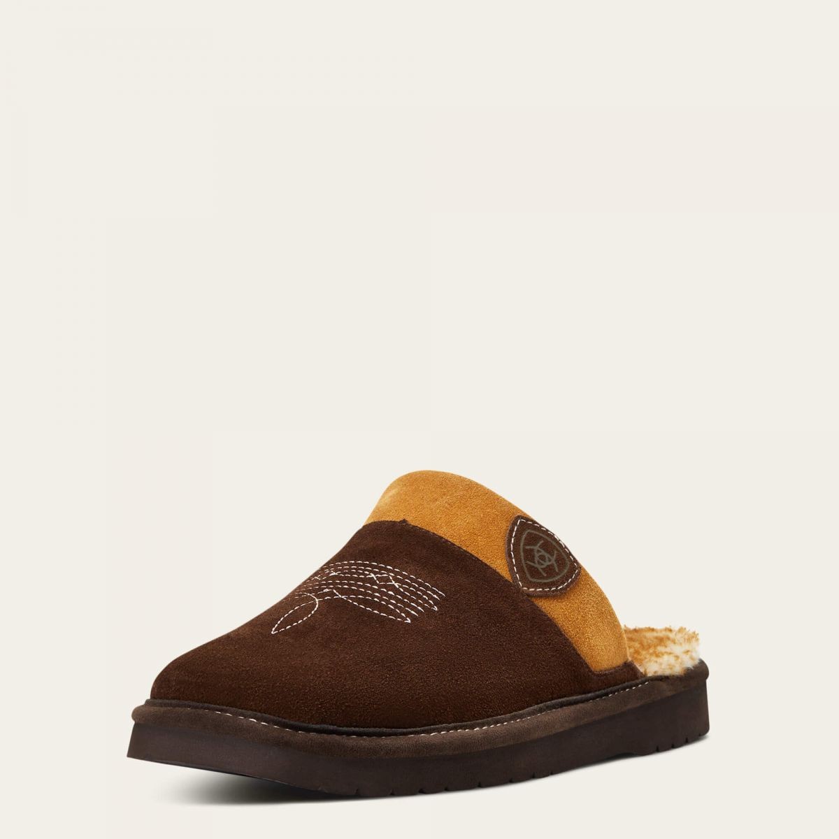 Ariat Men's Silversmith Square Toe Slipper Chocolate/Chestnu