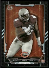 2015 Bowman Eddie Goldman Rookie Black Holofoil #72 Chicago Bears