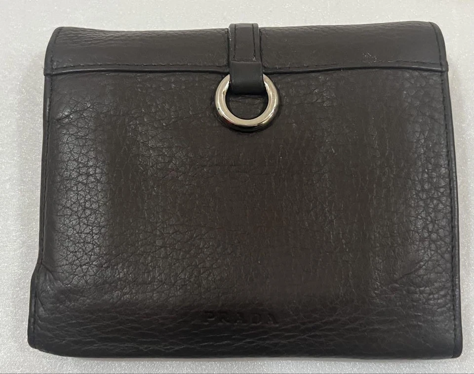 PRADA складного бумажника коричневый VITELLO DAINO отличный подарок F/S - Изображение 3 из 4