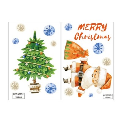 Self Adhesive Night Glow Santa Wall Decor for Christmas New Year Celebrations