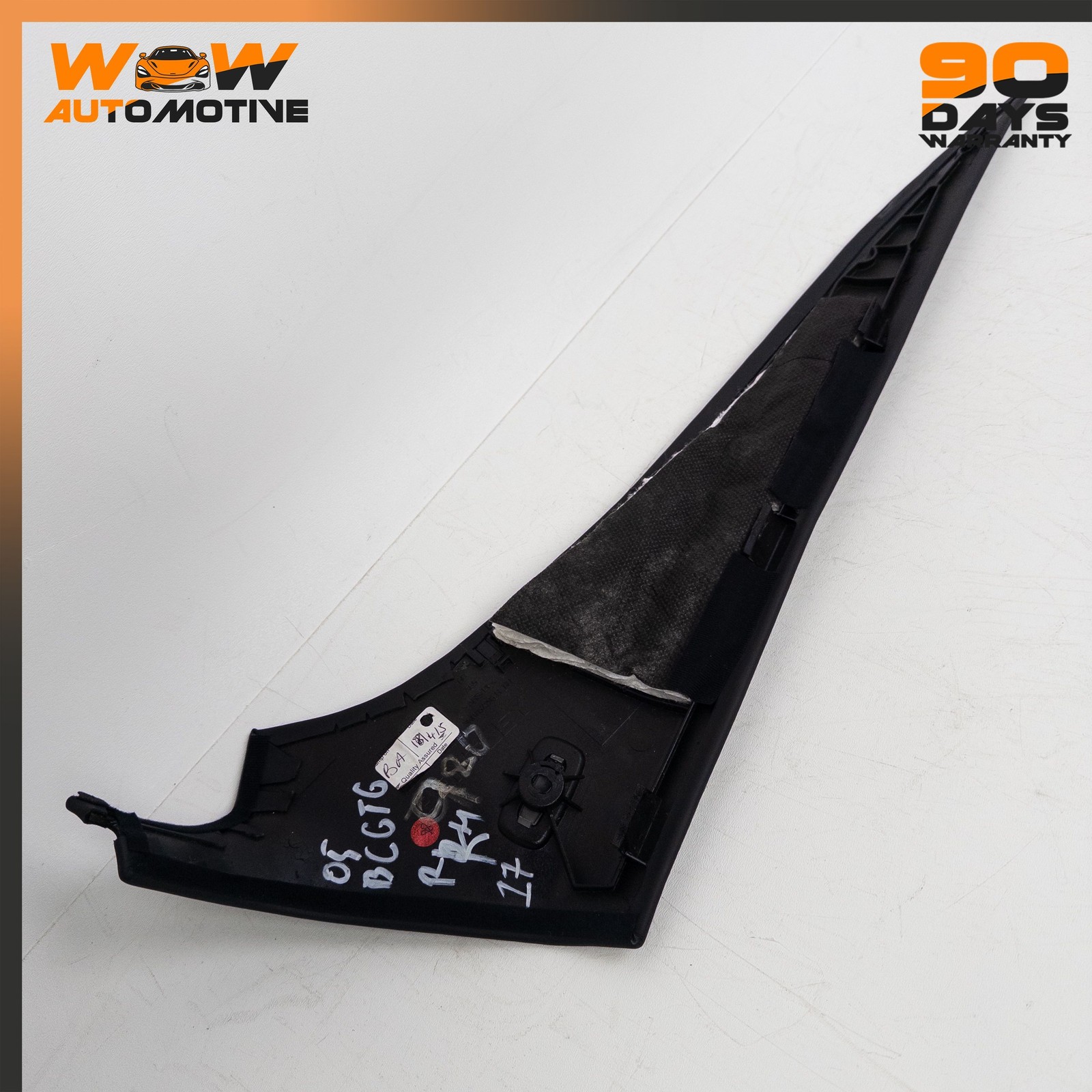 04-10 BENTLEY CONTINENTAL GT REAR RIGHT QUARTER UPPER C PILLAR TRIM BLACK OEM