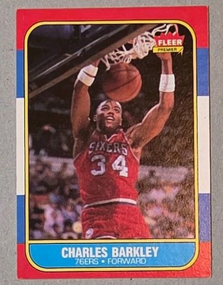 Fleer 1986-87 Charles Barkley Rookie Base Philadelphia 76ers #7 Basketball