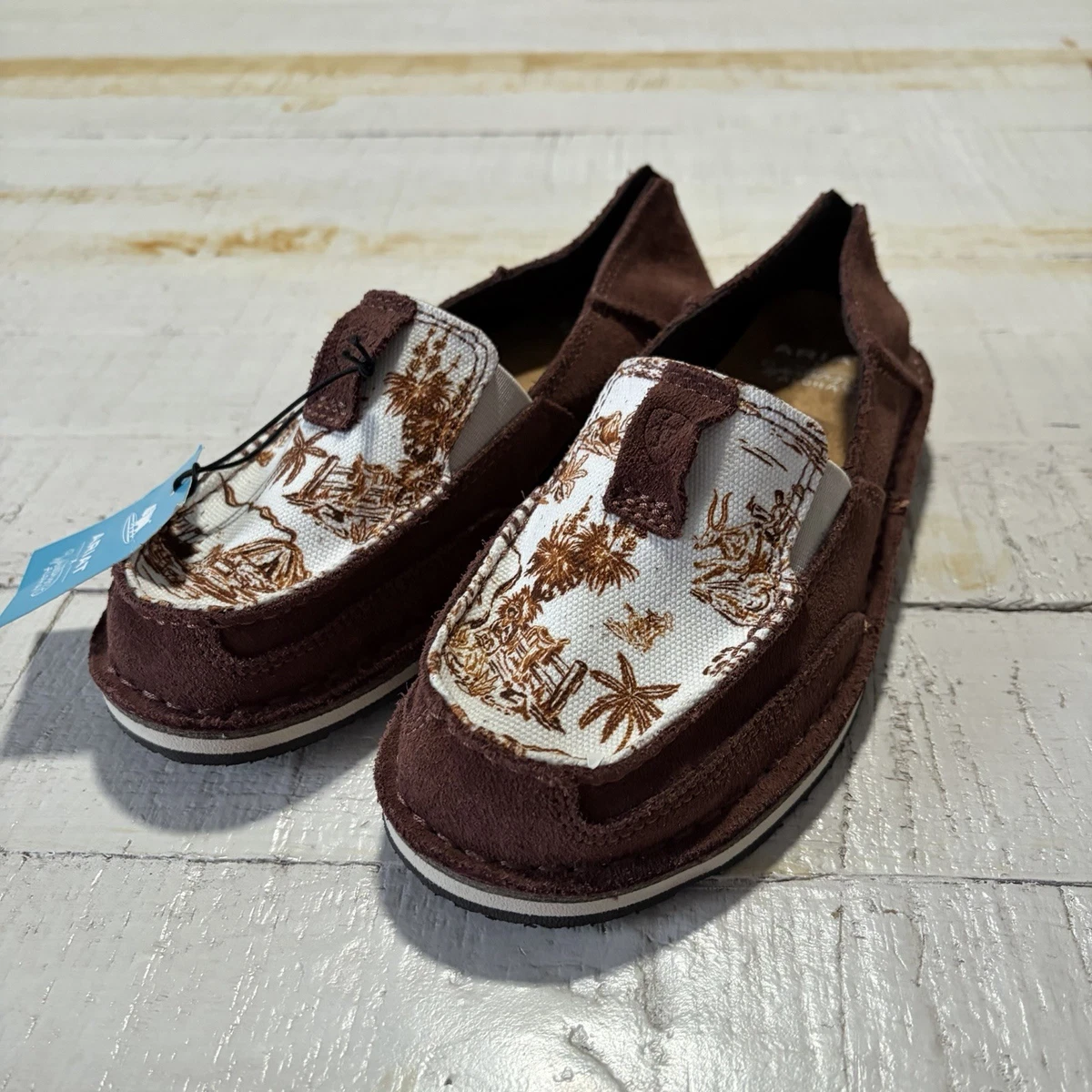 Ariat Men\'s Slip-On Loafers in Brown, Cream, Red and Black Aztec Stripe Ariat Women main image 4