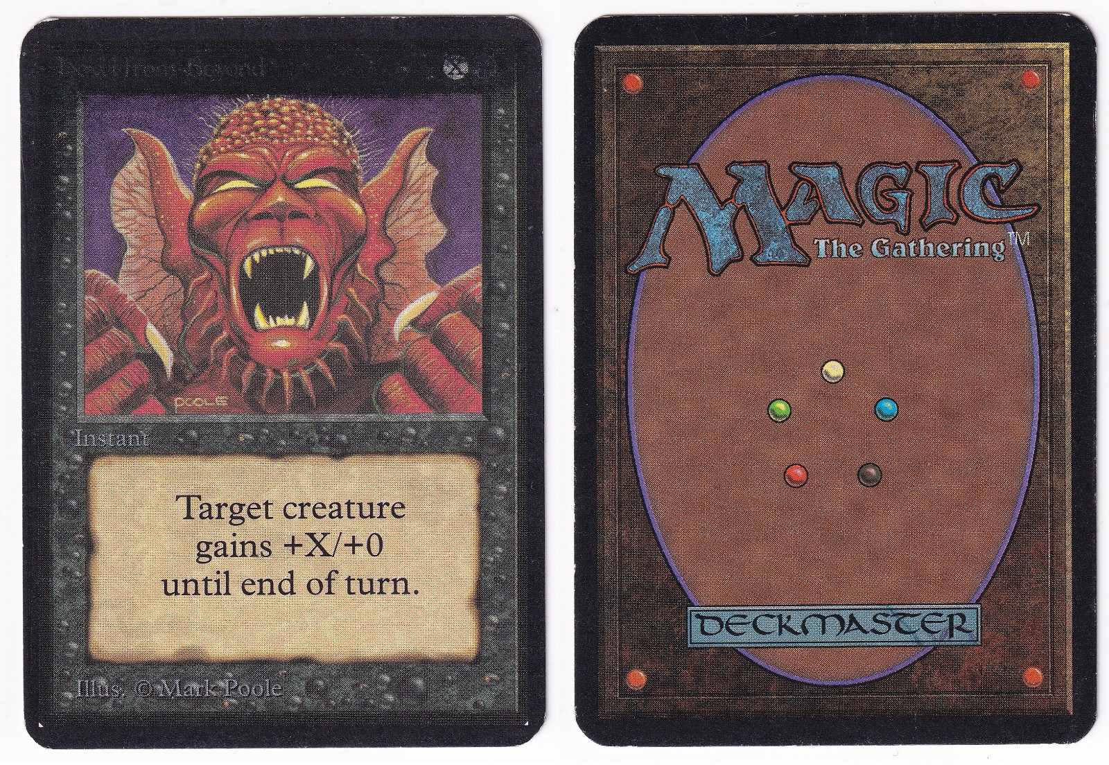 Howl from Beyond - Alpha Edition - MISPRINT ink error - MTG LP condition