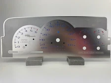 US Speedo Blue Font Stainless Steel Gauge Face for 95'-98' GM/Chevy Truck & SUV