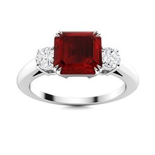 Garnet Stone Handcrafted Full Eternity Ring Jewelry Sterling Silver
