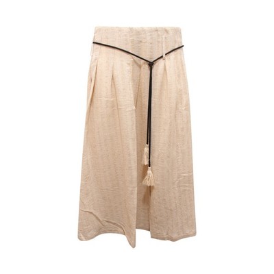 O5975 GONNA DONNA CALATURA WOMAN LINEN BLEND SKIRT