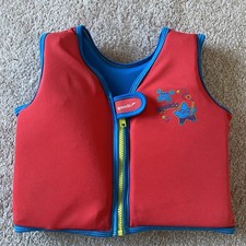 Speedo Sea Squad Swim Vest Jacket Float Age 2-4yrs Red Swimming Kids Buoyancy