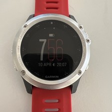 Used in VGC Garmin Fenix 3 Watch. Black with stainless steel bezel new red strap