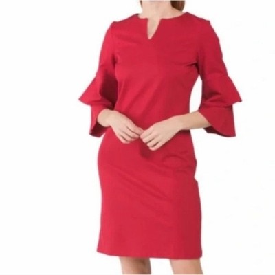 J. McLaughlin Letty Dress in Holiday Red Sz XS NWT