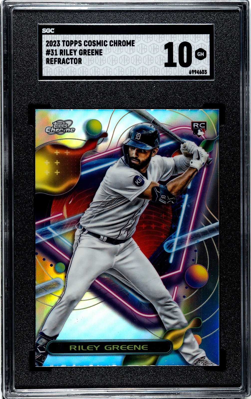 2023 Topps Cosmic Chrome #31 Riley Greene REFRACTOR SGC 10 GEM MINT RC