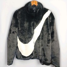 Nike Women s Oversized Fit Faux Fur Full Zip ...