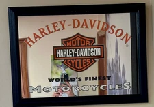 Harley-Davidson Vintage Mirror "World's Finest Motorcycles" 22.5 x 16.5