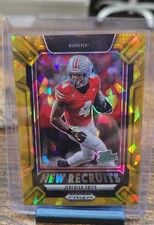2025 Panini Prizm Draft Picks - New Recruits Jeremiah Smith #25 Gold Ice Prizm 