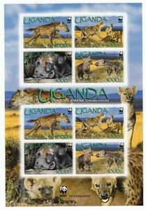 Uganda - 2008,  WWF, Perforated complete set, 2 sheets