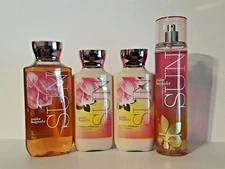 Bath & Body Works Golden Magnolia Sun Fragrance Mist Lotion Shower Gel Set x4