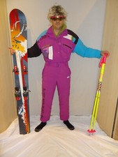 RETRO SKI SUIT PROLINE DONT STOP THE ACTION Vintage 80's 90's Ski Neon Apres Ski