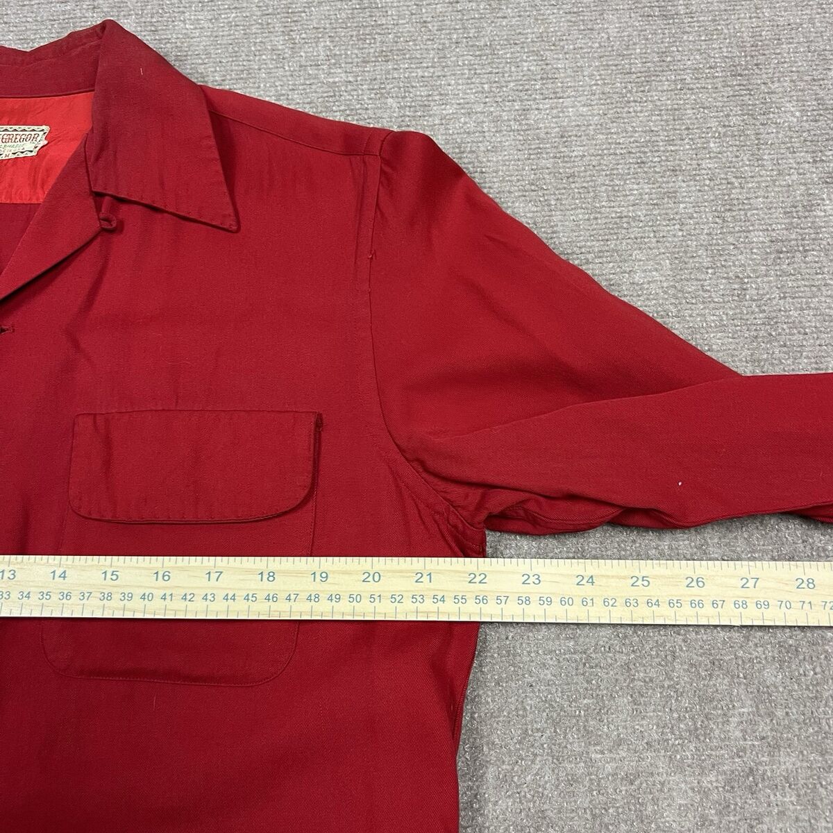 Vintage 50s McGregor Rayon Gabardine Loop Collar Shirt Mens Vintage 50s McGregor Rayon Gabardine Loop Collar Shirt Mens