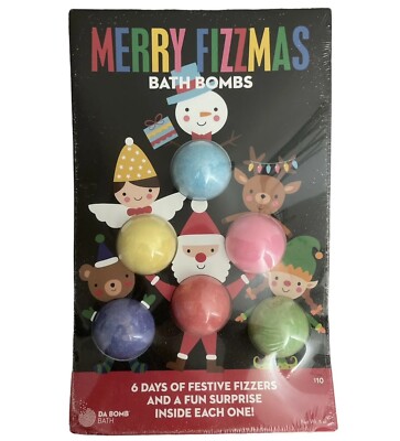 Da Bomb Bath Bombs Merry Fizzmas Bath Fizzers 6 Piece Christmas Holiday