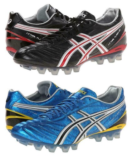 Nuevos de fútbol para hombre Asics Lethal Flash DS talla EE. UU. 10-13 negros azules | eBay