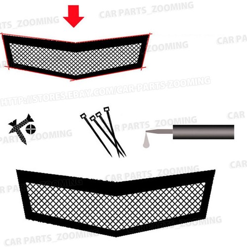 4 x 8mm Black Aluminum Alloy Car Body Front Bumper Rhombic Grill Mesh 100 x 33cm - Picture 6 of 6