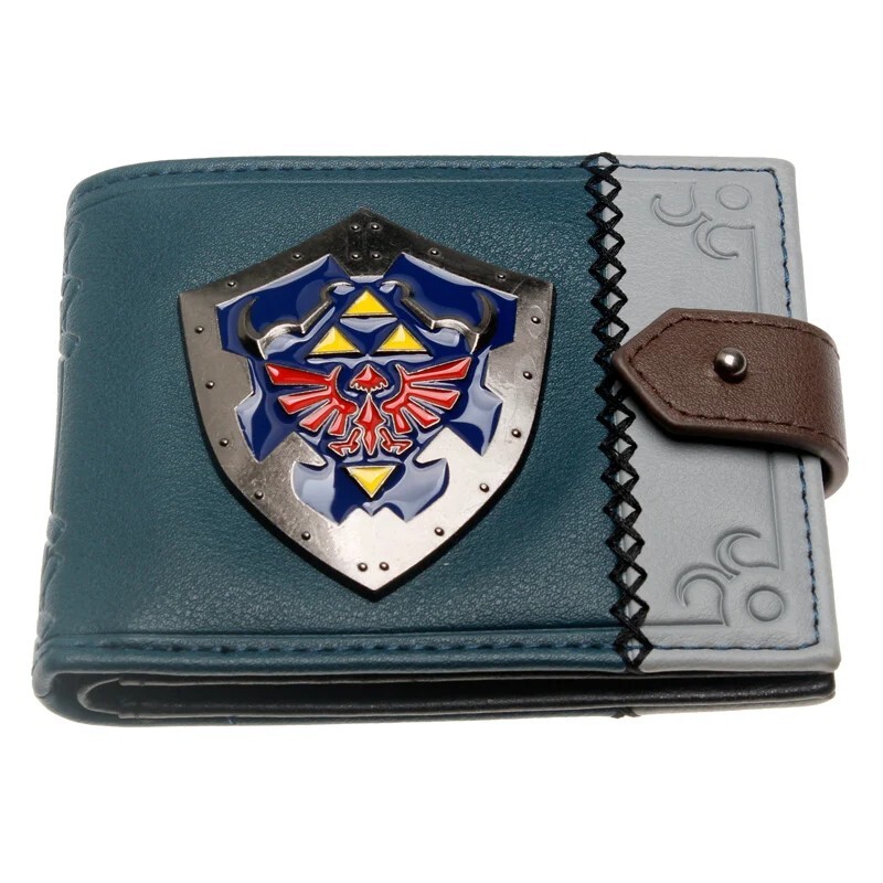 Legend of Zelda Snap Close Metal Logo Bi-Fold Wallet Master Shield