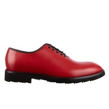 DOLCE & GABBANA Leather Oxford Derby Shoes SICILIA Red 41 US 8 UK 7