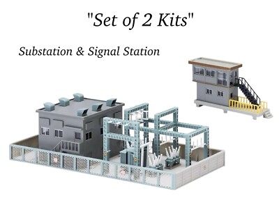 N Scale Tomix Substation & Signal Station Set of 2 Kits NIB