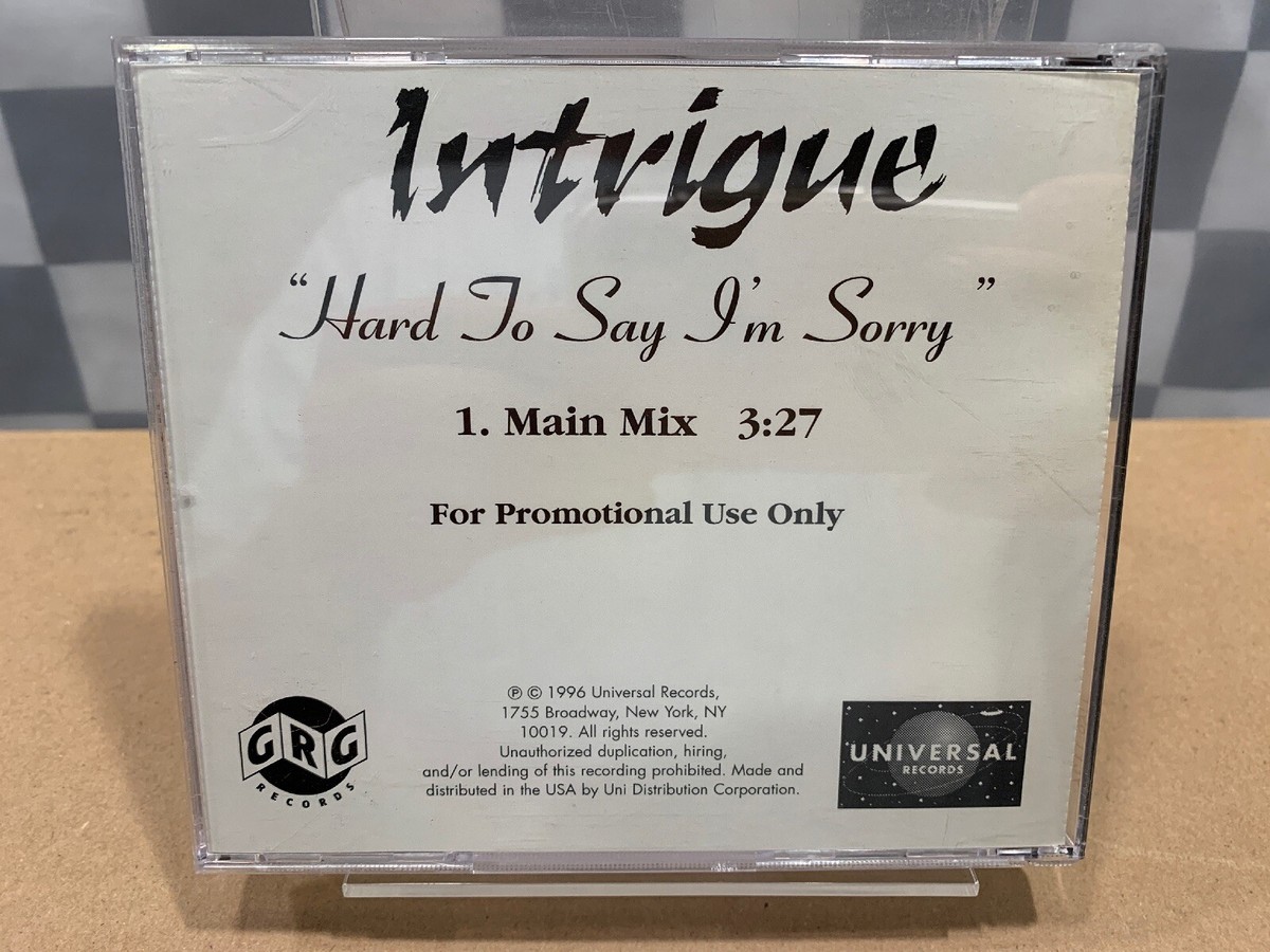 Hard To Say I'm Sorry by Intrigue (CD, PROMO Single) | eBay