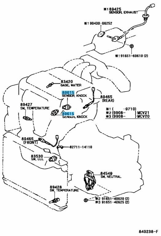 TOYOTA LEXUS RX300 MCU1# 99-03 Genuine Knock Control Sensor 89615