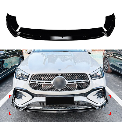 Black Front Bumper Splitter Lip For Benz GLE Class Coupe W167 C167