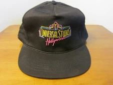 Vintage 1990 NEW Universal Studios Hollywood Embroidered Snapback Black Hat Cap