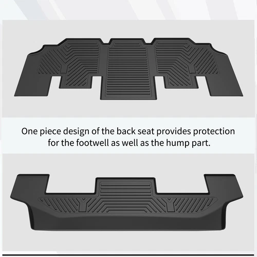 Floor Mats &Trunk Mat for 2017-2024 Chrysler Pacifica 7/8 Passengers All Weather - Picture 3 of 11