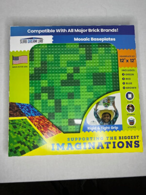 Slab Dream Lab Mosaic Baseplate 4 Pack Set Compatible with All Major Brands