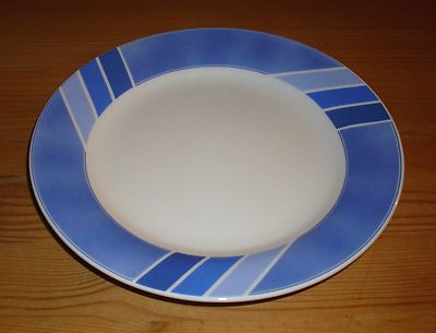 van Well Wellco Design 1 Kuchenteller, Frühstücksteller, blaues Dekor
