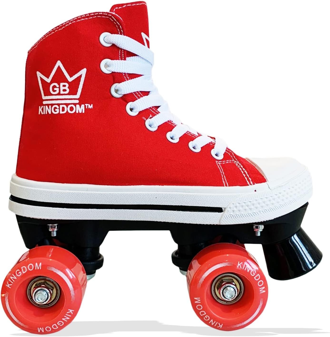 Kingdom HIPES Canvas Quad Roller Skates Kids Girls USED VERY GOOD