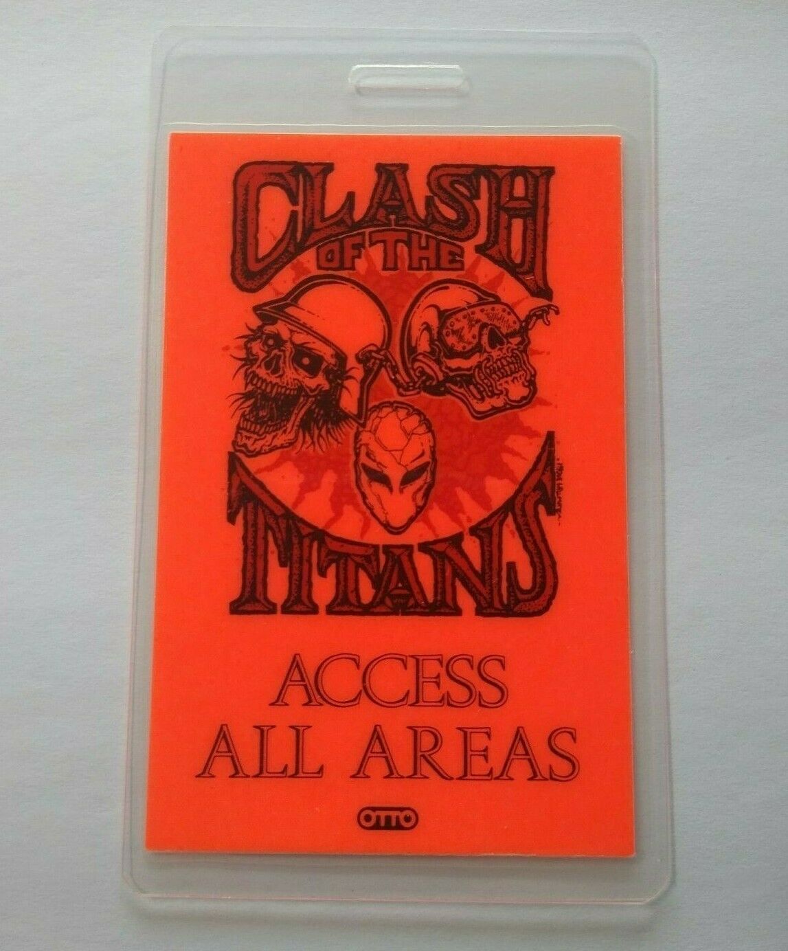 Anthrax Megadeth Slayer Clash Of The Titans Tour Backstage Pass Heavy Metal 1990