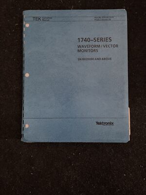TEKTRONIX 1740 Series waveform monitor Original Instruction Manual Anleitung