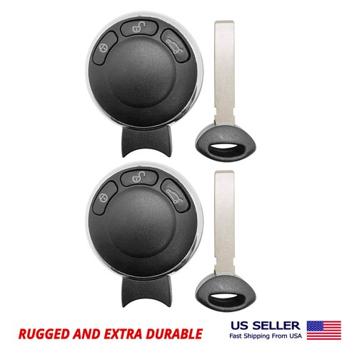 2X Smart Remote Key Shell Case With Blade for Mini Cooper 3 Button High Quality - Picture 2 of 2