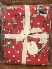 Pottery Barn Teen Flannel The Grinch 2pc Red Pajama Set Youth Sz Large Christmas
