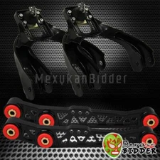 BLACK FRONT UPPPER REAR LOWER CONTROL ARM CAMBER SUSPENSION KIT INTEGRA 94-01 NE