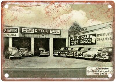 Vintage Auto Ad Di Feo Motors Willys-Overland Reproduction Metal Sign A2090