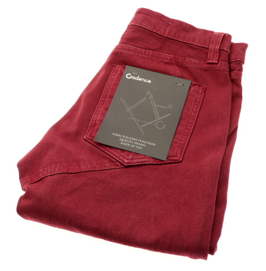Джинсовые брюки Cadence Collection Boulevard 28x32, красные, для велоспорта, Сделано в США, НОВЫЕ