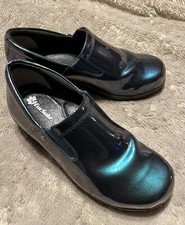 4EurSole Comfort4Ever SlipOn Clog Metallic Blue Nurse Shoe RKH271 Women Size 6M