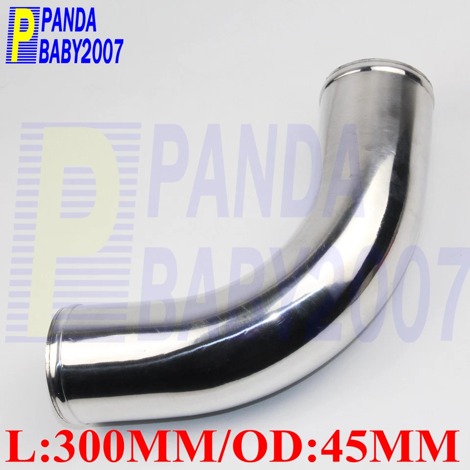 TUBO INTERCOOLER 45MM CODO 90 GRADOS ALUMINIO PULIDO 1.75IN 1 3/4" L=300MM Foto 2 de 4